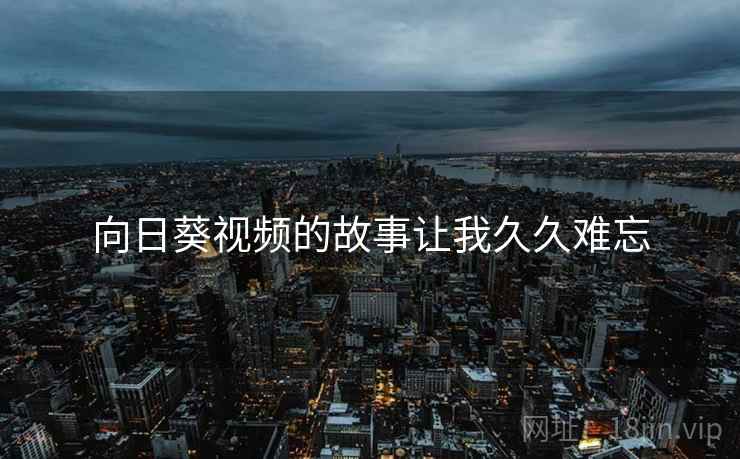 向日葵视频的故事让我久久难忘