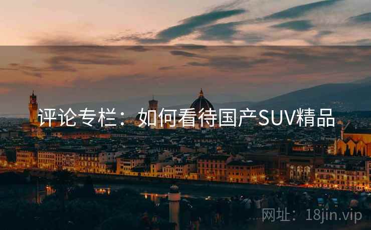 评论专栏：如何看待国产SUV精品
