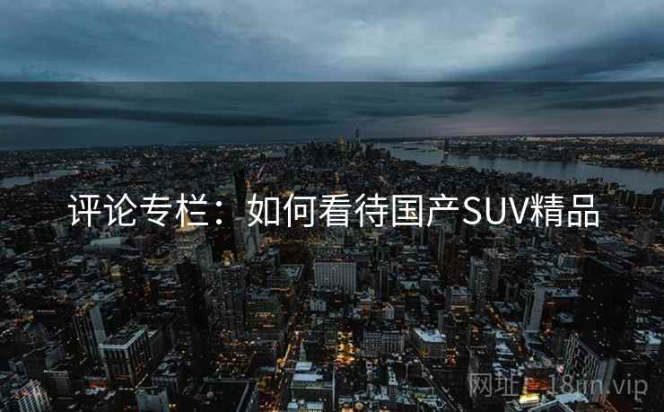评论专栏：如何看待国产SUV精品